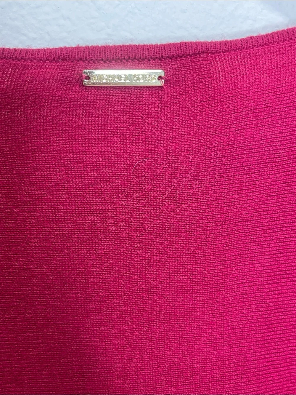 Michael Kors Long Sleeve Sweater Top - Raspberry Pink